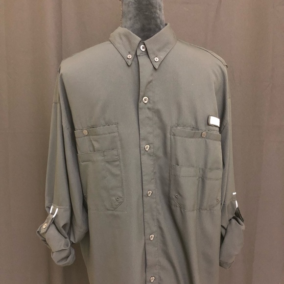 Columbia PFG Men's Shirt Size Large Black Fishing. - Picture 1 of 8